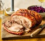 Easy roast pork shoulder on a board